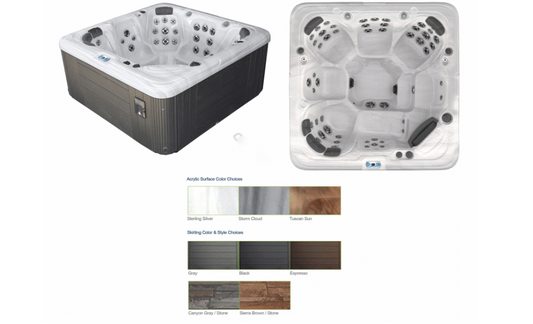 Garden Leisure Spas 3 Person Hot Tub Sterling Marble Interior/Gray Confer Exterior